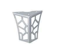 MZSKLW Patas de metal para muebles, 1,2 mm, 4 unidades, color dorado/negro/plateado, reemplazo de patas de gabinete (plata 80 mm)