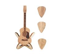 MZSKLW Soporte for púas de Guitarra, Caja de púas for Guitarra acústica de Madera Hecha a Mano con Soporte, Almacenamiento portátil sin Rebabas con Borde Liso for Guitarra Caja para PúAs De Guitarra