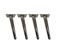 MZSKLW Urniture - Patas de metal, 4 unidades, para sofá, armario, mesa, armario, silla, muebles, 15/20/25 cm, patas metálicas (rojo bronce)