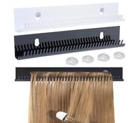 MZSX 2 pcs Soporte para extensiones de cabello, expositor acrílico para tintes, para trenzas, organizador de extensiones de cabello, expositor portátil para pelucas