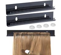 MZSX 2 pcs Soporte para extensiones de cabello, expositor acrílico para tintes, para trenzas, organizador de extensiones de cabello, expositor portátil para pelucas