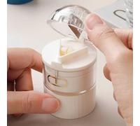 MZSX 4 en 1 Trituradora Multifunción Tableta, Trituradora y cortador de píldoras con agarre en V, Cut Tablets divisor caja de almacenamiento perfecto para el hogar y el viaje, para Ancianos y Bebés