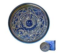 MZSX Caja de Lentes de Contacto, Chica mágica, Plástico, Pinza Aplicador Palo Botella de Solución Espejo Incorporado, Caja Contenedor Kit de Almacenamiento Portátil con Espejo, Azul