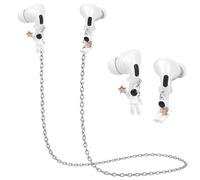 MZSX Compatible con Correa antipérdida AirPods 1 2 Pro Accesorio, Astronauta Clip de Oreja, Cable Conector, Strap Anti-perdida Cordaje Protector para Auriculares Inalámbricos Bluetooth (Cadena)
