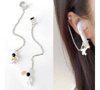MZSX Compatible con Correa antipérdida AirPods 1 3 Pro Accesorio, Astronauta Clip de Oreja, Cable Conector, Strap Anti-perdida Cordaje Protector para Auriculares Inalámbricos Bluetooth (Clip Oreja)