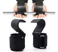 MZSX Correas de muñeca con ganchos para levantamiento de pesas, revestimiento de goma antideslizante, ganchos para levantamiento de pesas y correas para levantamiento de peso muerto