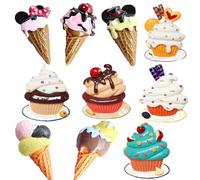 MZSX Imanes Decorativos para Nevera, 10 pcs, 10 tipos de comida, Resina, 6x6x2 cm