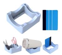 MZSX Portavasos Pequeño de Silicona, Portavasos Antideslizante, Portavasos para Manualidades con Raspador, para Vasos de Manualidades, para Aplicar Calcomanías en Vasos, para Artesanías en Vidrio