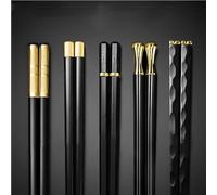 MZSX Set de regalo para palillos, palillos Profesional de gama alta, Reutilizables, antideslizantes, anticalor, Platos de Aushi o Arroz, negro, chinos japoneses