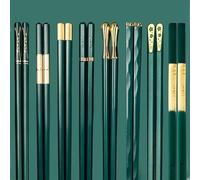 MZSX Set de regalo para palillos, palillos Profesional de gama alta, Reutilizables, antideslizantes, anticalor, Platos de Aushi o Arroz, negro, chinos japoneses