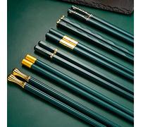 MZSX Set de regalo para palillos, palillos Profesional de gama alta, Reutilizables, antideslizantes, anticalor, Platos de Aushi o Arroz, negro, chinos japoneses