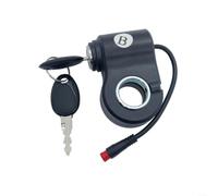 Mztaao 1 juego de interruptor de arranque del acelerador eléctrico con 2 llaves para Kukirin para G2 Pro Max, bloqueo de encendido de 2 pines, ABS, impermeable, negro, para desplazamientos al campus