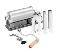 MZTOGR Embutido de salchichas - Máquina de cocina horizontal de acero inoxidable hecho en casa para rellenar carne, 8 tubos de relleno (MZ-HOR-2.5LBM)