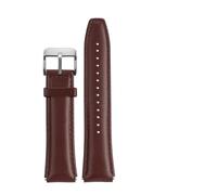 MZTZHVNVGK Correa reloj cuero vintage 18mm, pulsera retro, Compatible con Casio AE1200 A158W A168 F91W AE-1200WHD A158 A159 A169(Brown-silver)