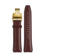 MZTZHVNVGK Correa reloj cuero vintage 18mm, pulsera retro, Compatible con Casio AE1200 A158W A168 F91W AE-1200WHD A158 A159 A169(A-brown-gold a)