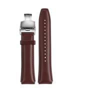 MZTZHVNVGK Correa reloj cuero vintage 18mm, pulsera retro, Compatible con Casio AE1200 A158W A168 F91W AE-1200WHD A158 A159 A169(A-brown-silver a)