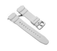 MZTZHVNVGK Correa reloj silicona goma negro blanco hebilla pasador deportiva, repuesto AE-1000W AQ-S810W SGW-400H SGW-300H, compatible con Casio(White)