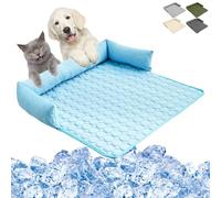 mzvoo Heatrelief Cooling Dog Bed,Self Cool Dog Sofa Mat with Ice Silk Fabric,Machine Washable,Reduce Stress Due To High Temperatures,Suitable for of Cats and Dogs-A||70 * 70cm