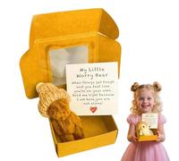 mzvoo Little Bear in Box,Little Pocket Bear Hug,Bear Hug in a Box,Handmade Mini Plush Bear in Box, Pocket Bear Mini Plush Doll in Box with Inspirational Card Sympathy Gift,Crochet Little Bears Hug-D