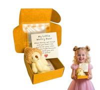 mzvoo Little Bear in Box,Little Pocket Bear Hug,Bear Hug in a Box,Handmade Mini Plush Bear in Box, Pocket Bear Mini Plush Doll in Box with Inspirational Card Sympathy Gift,Crochet Little Bears Hug-B
