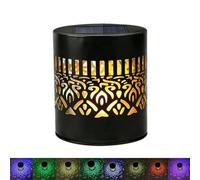 mzvoo Solar Mandala Lights,decorative Solar Mandala Lights,Metal Shadow Light Projector For Fence, Patio, Garden, Outdoor Garden Waterproof LED Decorative Lighting(B-1PCS)