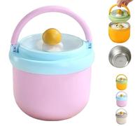 mzvoo Thermal Food Container Microwavable Leakproof Food Container with Spoon Thermal Insulated Soup Container Ideal for Office, School, Picnic, Home, Camping, Business Trip and Outdoors(C)