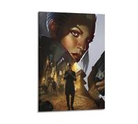 MZXVBUC Póster decorativo de Deus Ex Mankind con diseño de videojuego dividido, lienzo para pared e impresión artística moderna para decoración de dormitorio familiar, 60 x 90 cm