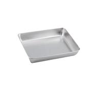 MZYFDC Bandeja de almacenamiento acero inoxidable fondo plano con tapa, cuadrada, for comida, for hornear pasteles, pan y repostería Para Queso, Frutas, Ensaladas(40.3x31.5x5.2cm)