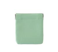 MZYFDC Bolsa de Almacenamiento de PU con Cierre automático y lámina elástica for Mujer, Monedero portátil for lápiz Labial, cosméticos, Cambio de Auriculares, Organizador de Cable de Datos(Green-S)