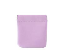 MZYFDC Bolsa de Almacenamiento de PU con Cierre automático y lámina elástica for Mujer, Monedero portátil for lápiz Labial, cosméticos, Cambio de Auriculares, Organizador de Cable de Datos(Purple-L)