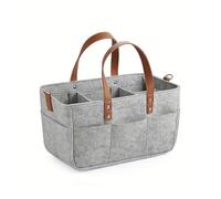 MZYFDC Bolsa de almacenamiento for pañales fieltro, bolso con carrito portátil, bolsa colgante, cesta, mamá, 1 ud Para compras, viajes, trabajo(Light grey)