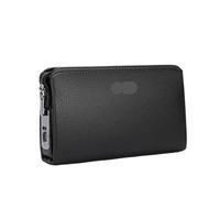 MZYFDC Bolso de Hombre de Mano Bolso de mano for hombre con cierre huella dactilar, cartera antirrobo gran capacidad, negocios(Black)