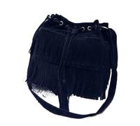 MZYFDC Bolso vintage con borlas for mujer, bolso tote, de hombro Para viajeros y amantes del ocio(Black)