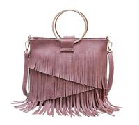 MZYFDC Bolsos de mujer Bolso hombro con borlas largas cruzado cuero PU for Para viajeros y amantes del ocio(Color3)