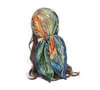 MZYFDC Bufanda cuadrada de satén for mujer, pañuelo seda elegante, chal, diadema, accesorios for el cabello, Bandana Para Cabeza Cuello(XTD06JSC030-02)