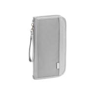 MZYFDC Cartera portátil de Gran Capacidad, Moderna, for Tarjetas, Bolso de Mano, con Cremallera, for Pasaporte de embarque, Venta al por Mayor(Gray)