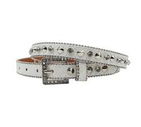 MZYFDC Cinturón de Diamantes de Imitación Cinturones de diamantes imitación estilo clásico con tachuelas cuero for mujer, correa for jeans(115CM,Color 17)