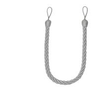 MZYFDC Corbata de Cuerda de Algodón 1 Unidad de Abrazadera for Cortinas Tejidas, con Clip Dorado, Hebilla y Cuerda, Accesorios Decorativos for el hogar, Abrazaderas algodón(Silver)