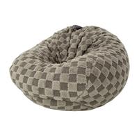 MZYFDC Funda para sillón Tipo puf Funda de puf de Lujo esponjosa. Sin Relleno en el Interior. Debe Comprar el Relleno Usted Mismo.(Grey-Cover,100cm)