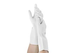 MZYFDC Guantes Goma Limpieza 1Pair Dishwashing Gloves Extra Long Thick Nonslip Wearresistant Kitchen Housework Cleaning Car Washing Clothes Rubber(White,S)