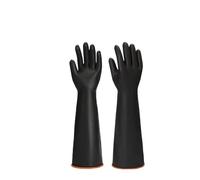 MZYFDC Guantes Goma Limpieza 55/45/35cm Cleaning Gloves Latex Fingers Crubbing Rubber Kitchen Dishwashing Tools Washing Scrub Silicone Black(45cm (18 Inch))