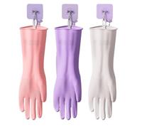 MZYFDC Guantes Goma Limpieza Lengthening Dishwashing Gloves Thickening Rubber Cleaning Waterproof Anti Slip Latex Glove For Household Kitchen(Orange)