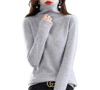 MZYFDC Jersey Cuello Alto Mujer Abrigo de Punto Informal Lana for Mujer en otoño e Invierno(Color7,M)