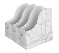 MZYFDC OrganizacióN Del Escritorio 3pcs Sturdy Cardboard Magazine Holder Waterproof Storage Box Book Bins Desk File Organizer