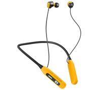 MZYQCY Auriculares Bluetooth con banda para el cuello, reproducción de 80 horas, inalámbricos, con micrófono, a prueba de sudor, alrededor del cuello, para deportes, correr, entrenamientos (amarillo)