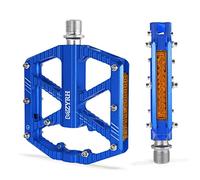 MZYRH Pedales de bicicleta de carretera/montaña, pedales de bicicleta con reflectores, 3 rodamientos de aleación de aluminio de 9/16 pulgadas, plataforma ligera para carretera