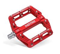 MZYRH Pedales de bicicleta de montaña con 3 rodamientos sellados, pedales de bicicleta de 9/16", pedales de plataforma de aleación de aluminio ligero antideslizante para bicicleta de montaña