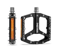 MZYRH Pedales de bicicleta de montaña con reflectores, 3 rodamientos sellados, plataformas antideslizantes de aluminio CNC, 9/16 pulgadas para bicicleta de carretera, MTB