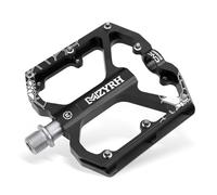 MZYRH Pedales de bicicleta de montaña, pedales de bicicleta de 9/16 "3 rodamientos, pedales antideslizantes ligeros de aleación de aluminio para bicicleta de montaña, bicicleta de carretera (negro)