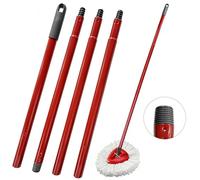 Mzzdk 72/105/138cm Mango de Repuesto Compatible con Vileda Turbo Mopas | EasyWring Palo Fregona Recambios,4 Secciones Poste de Fregona Ajustable, para Mop Accesorios